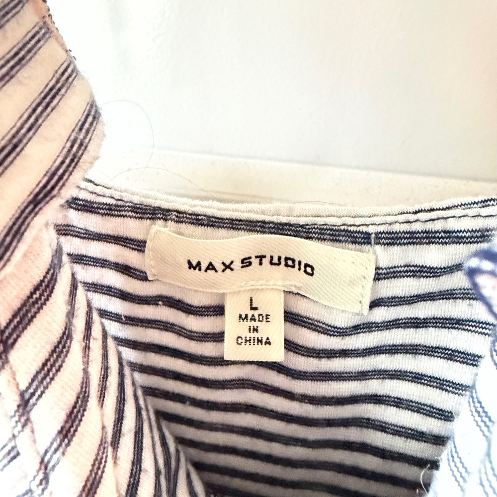 Max Studio Striped Ruffle Maxi Dress - Picture 3 of 4
